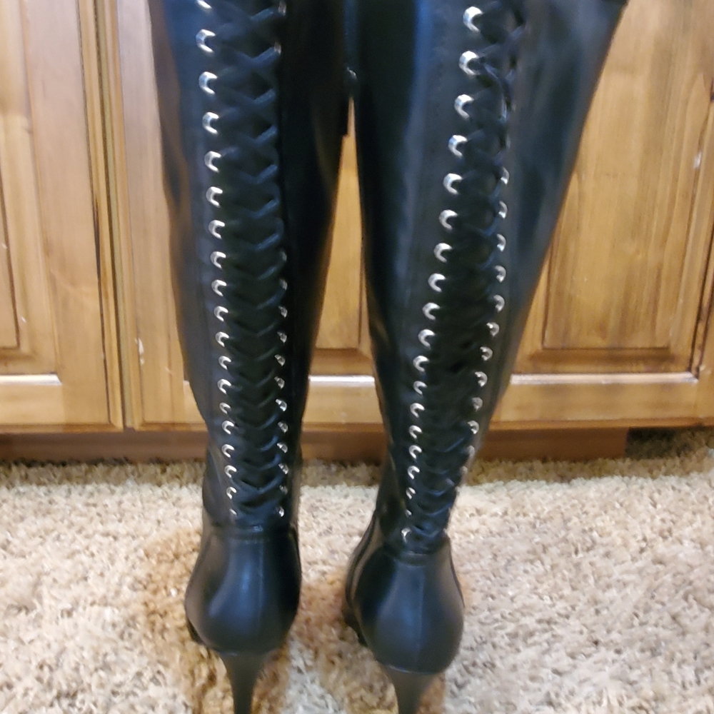 Black stiletto boots